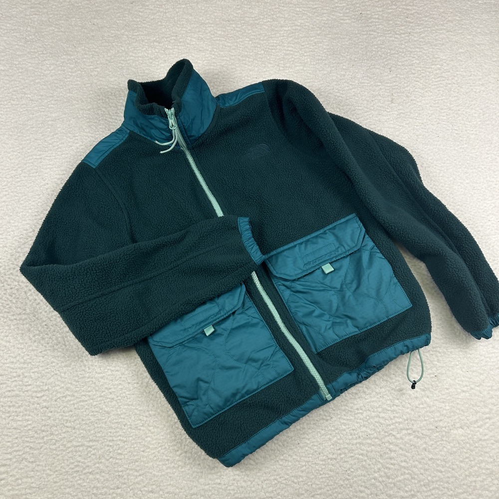 The North Face Jacket Womens XS Retro Pile Fleece Full Zip Outdoor‎ Green - Picture 10 of 16